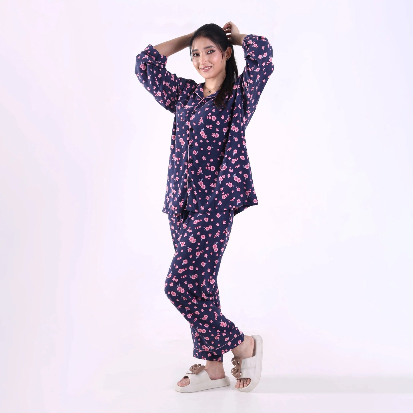 FLORAL BLUE PJ SET