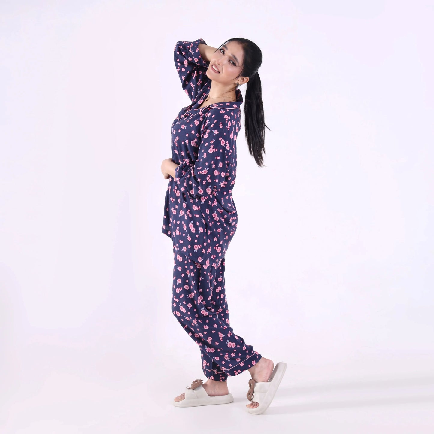 FLORAL BLUE PJ SET