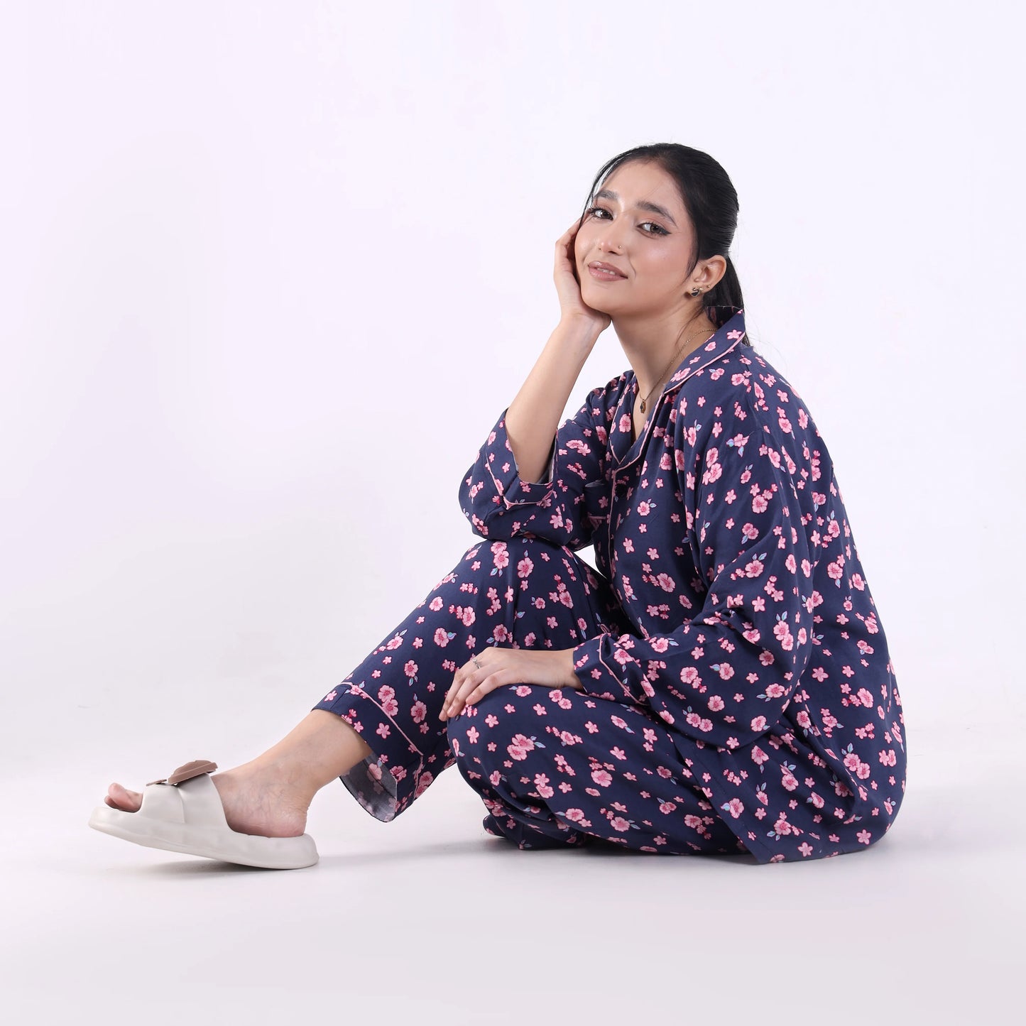 FLORAL BLUE PJ SET
