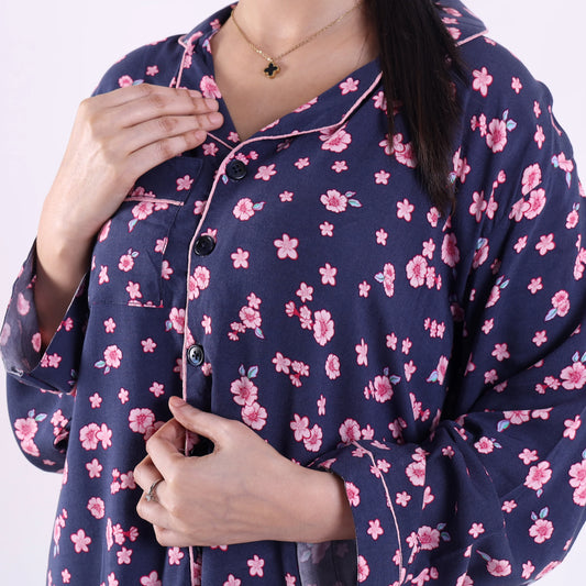 FLORAL BLUE PJ SET