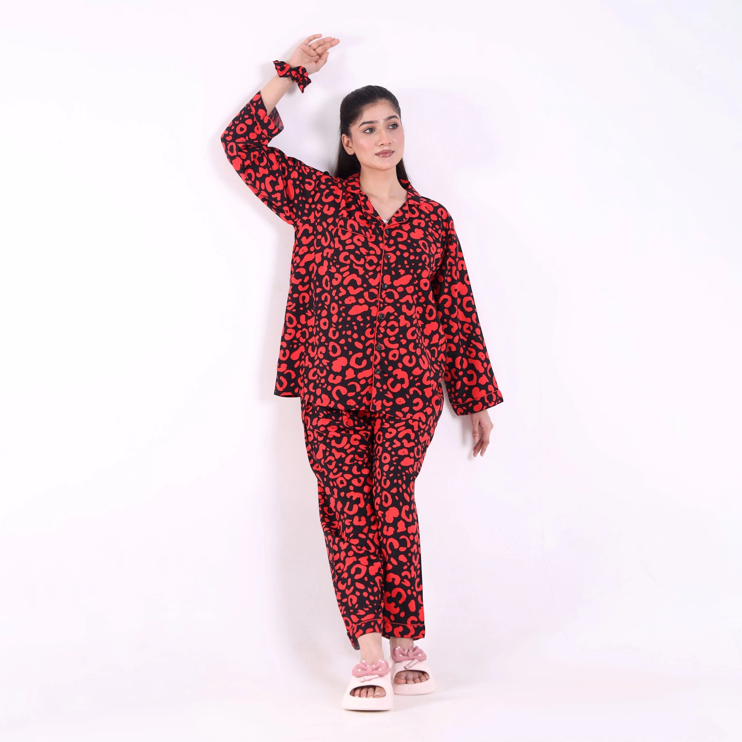 RED LEOPARD PJ SET