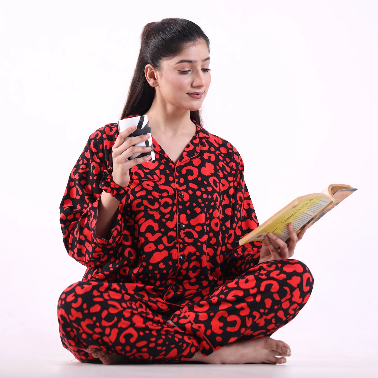 RED LEOPARD PJ SET