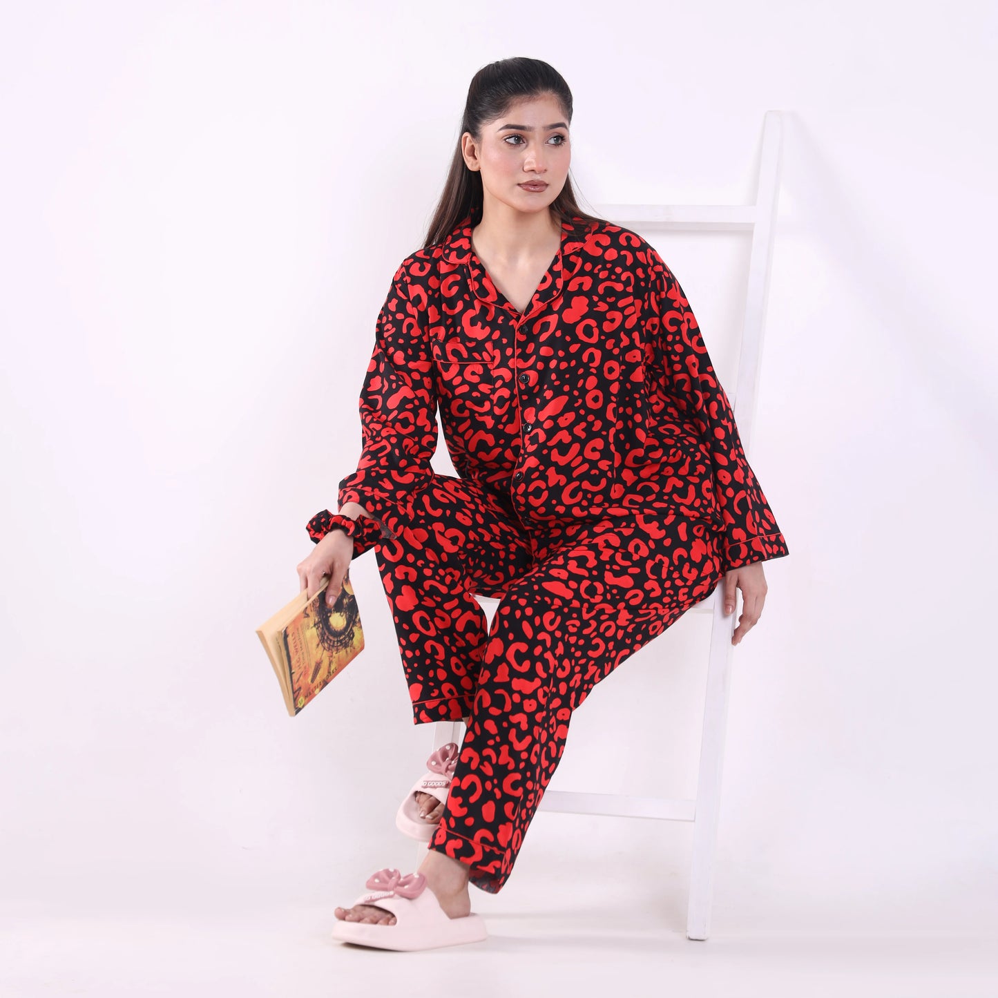 RED LEOPARD PJ SET