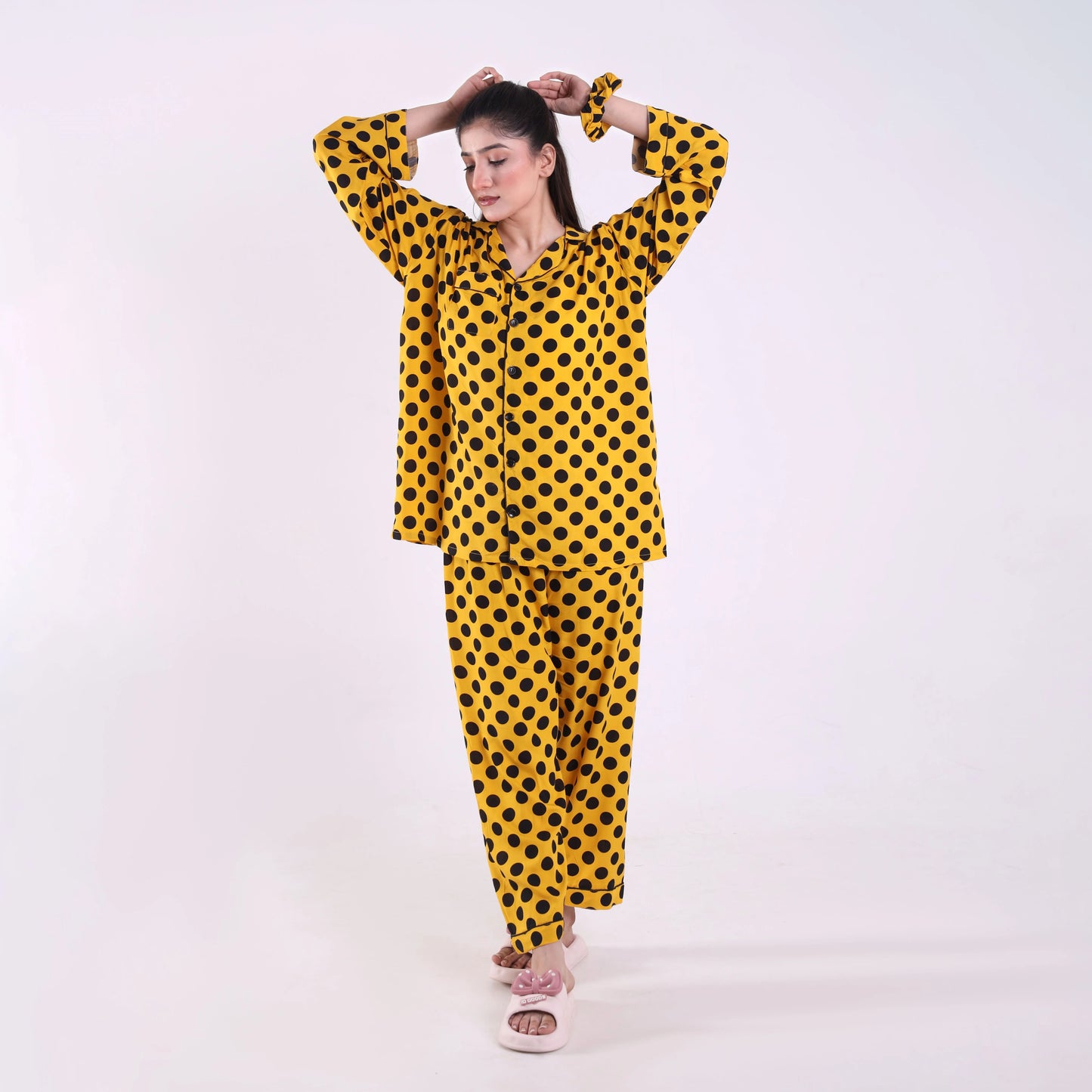 YELLOW POLKA PJ SET