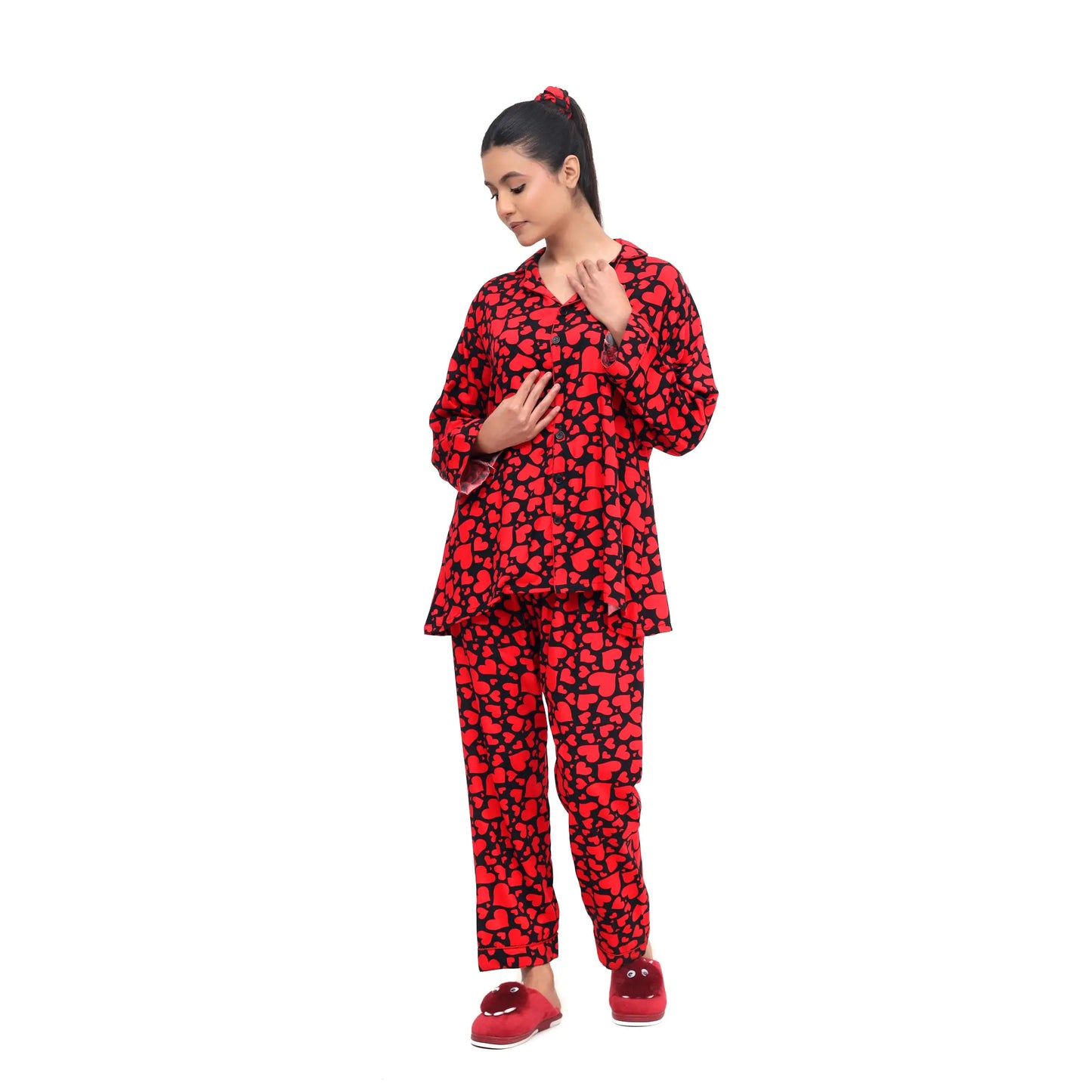 RED HEARTS PJ SET