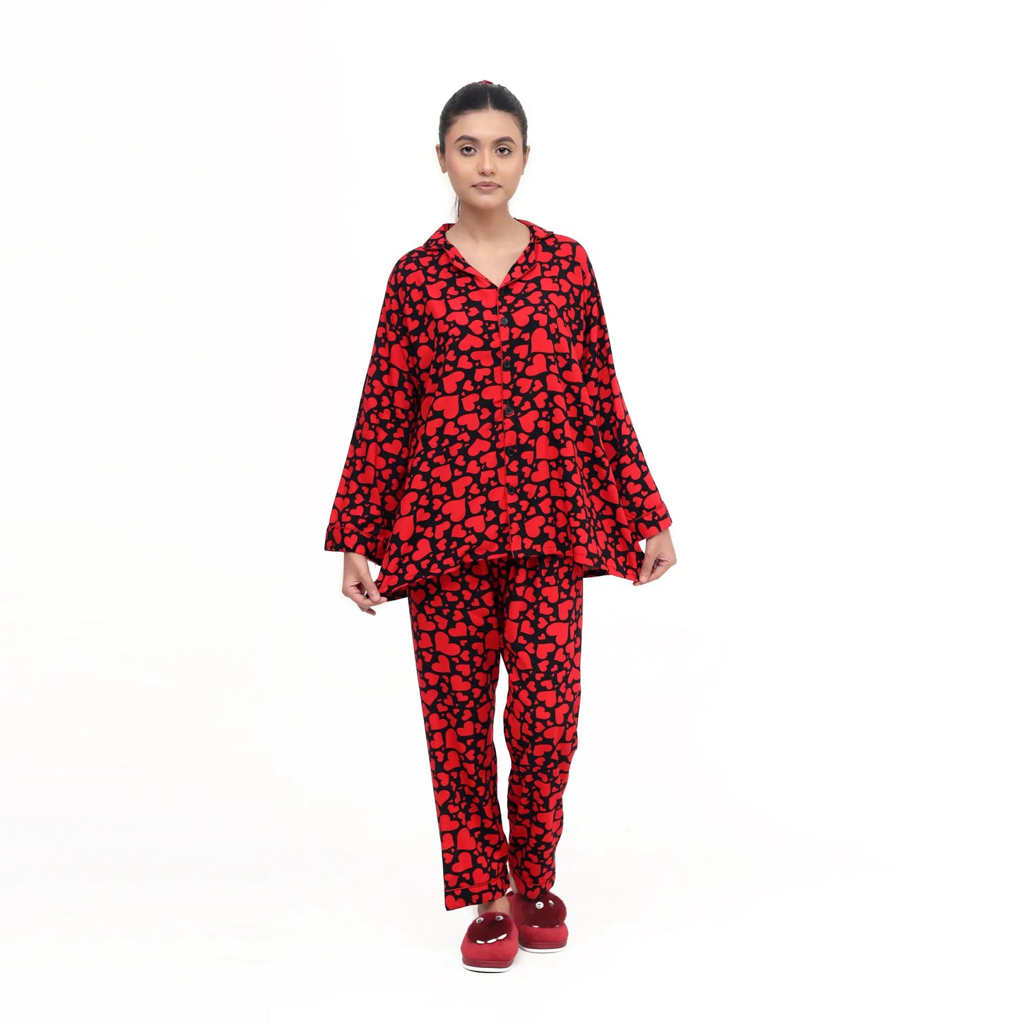 RED HEARTS PJ SET