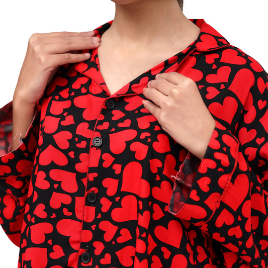 RED HEARTS PJ SET