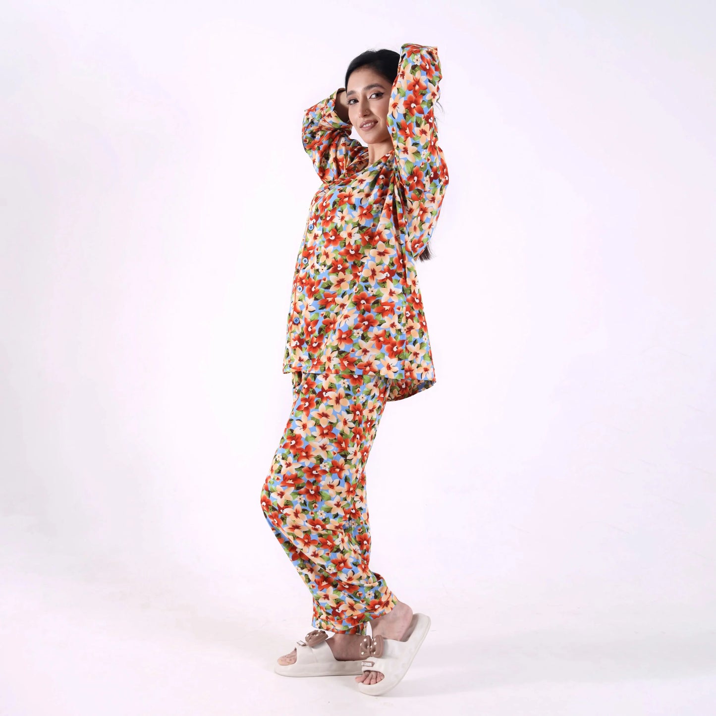 MULTI FLORAL PJ SET