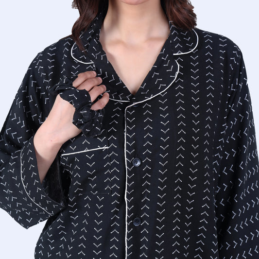 BLACK SEQUENCE PJ SET