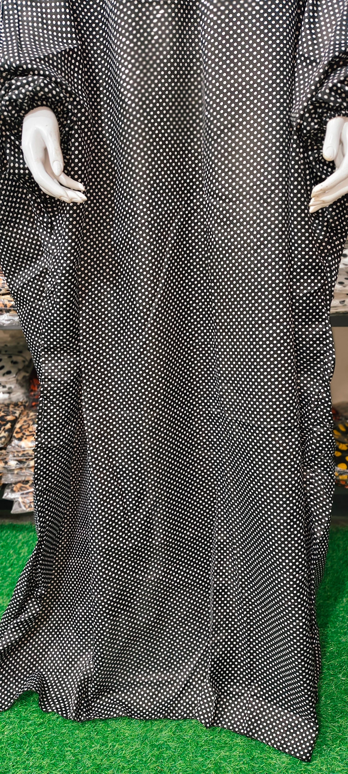BLACK POLKA NAMAZ CHADAR