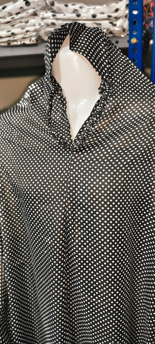 BLACK POLKA NAMAZ CHADAR