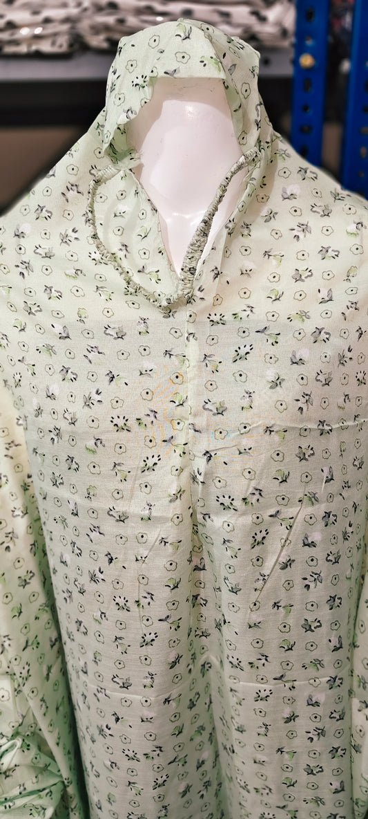 FLORAL GREEN NAMAZ CHADAR