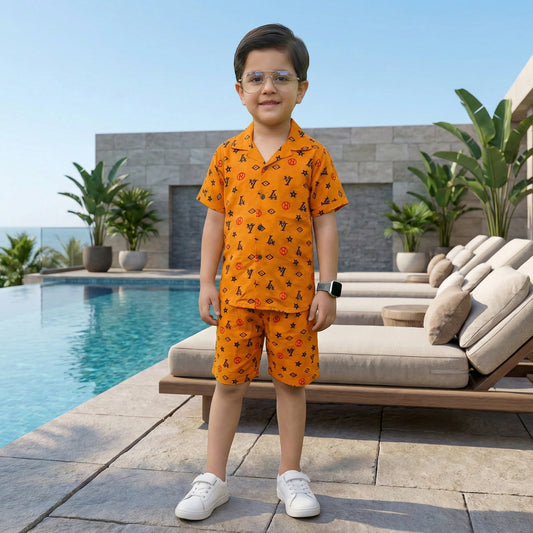 MUSTARD INFINITY KIDS CASUAL SET