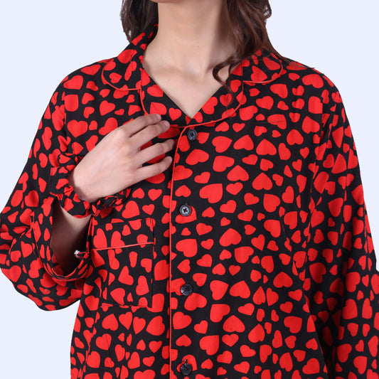 RED HEARTS PJ SET