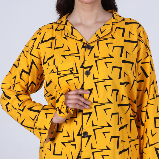 YELLOW SHARP PJ SET