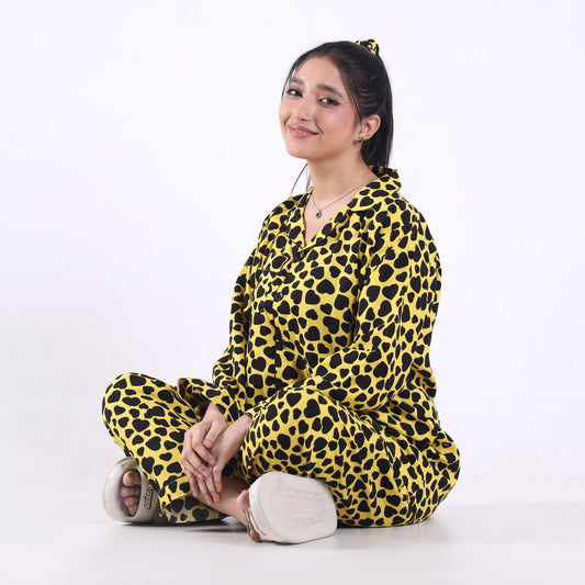 BLACK HEARTS PJ SET