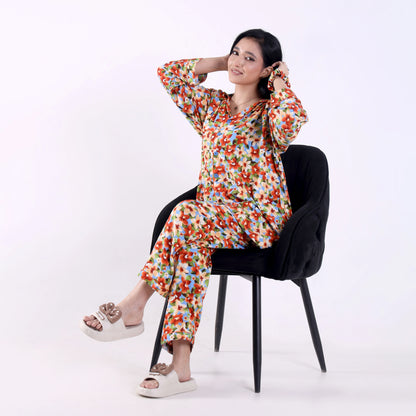 MULTI FLORAL PJ SET