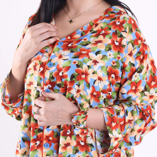 MULTI FLORAL PJ SET