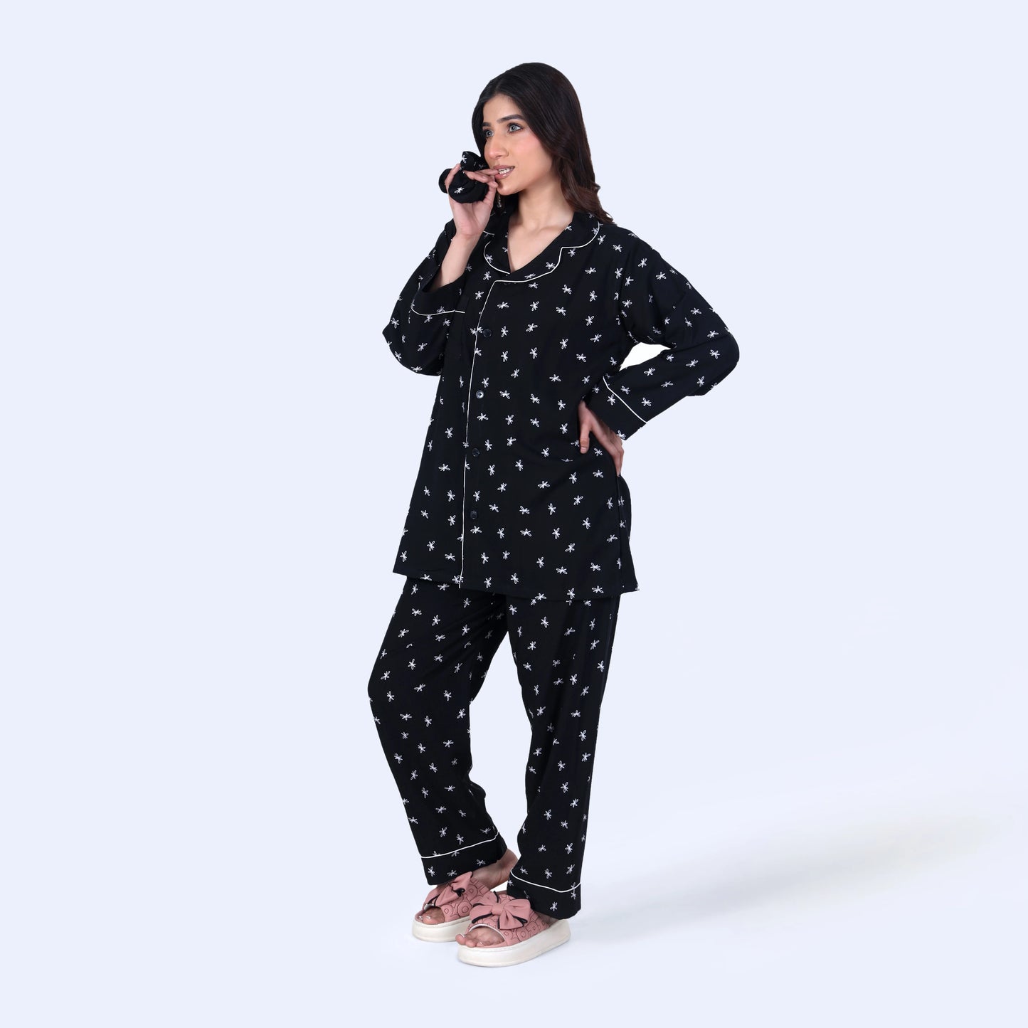 BLACK BUTTERFLY PJ SET