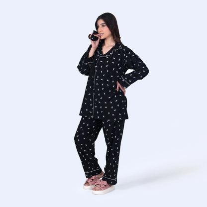 BLACK BUTTERFLY PJ SET