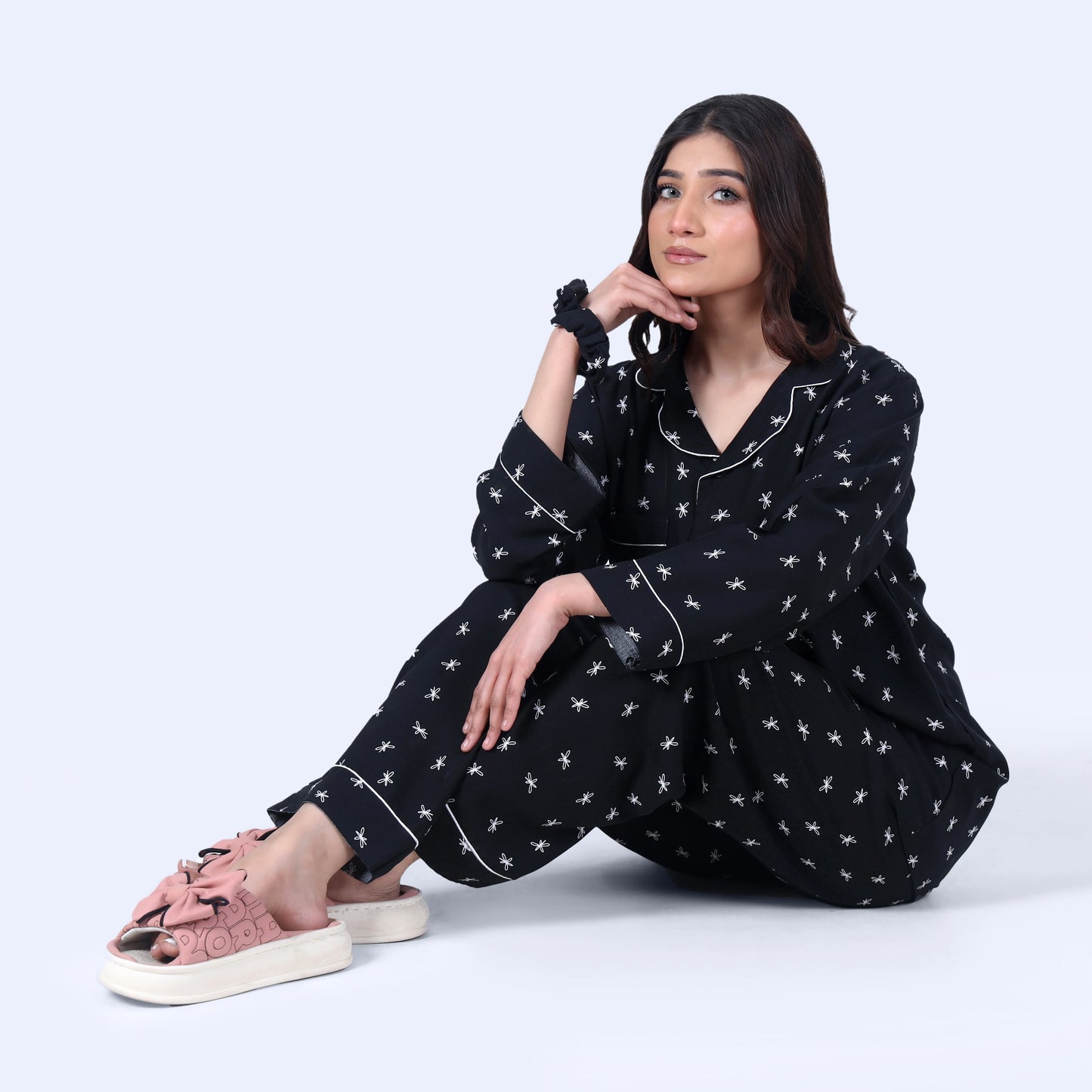BLACK BUTTERFLY PJ SET