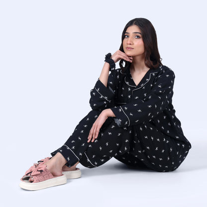 BLACK BUTTERFLY PJ SET
