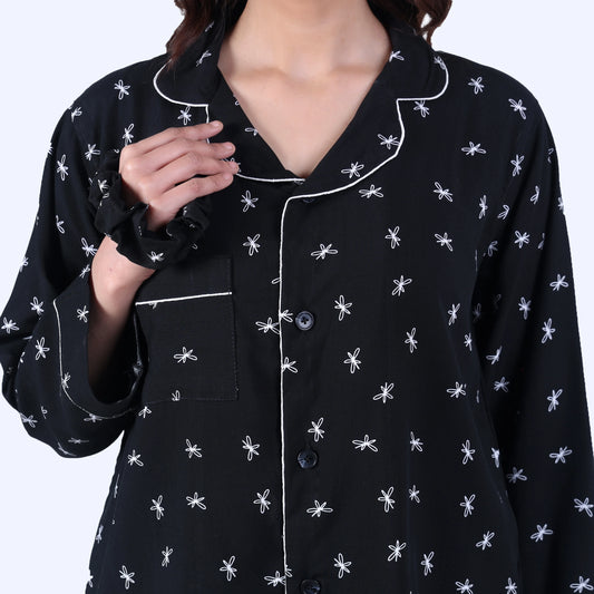 BLACK BUTTERFLY PJ SET