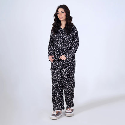BLACK FLORA PJ SET