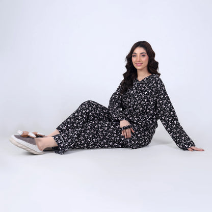 BLACK FLORA PJ SET