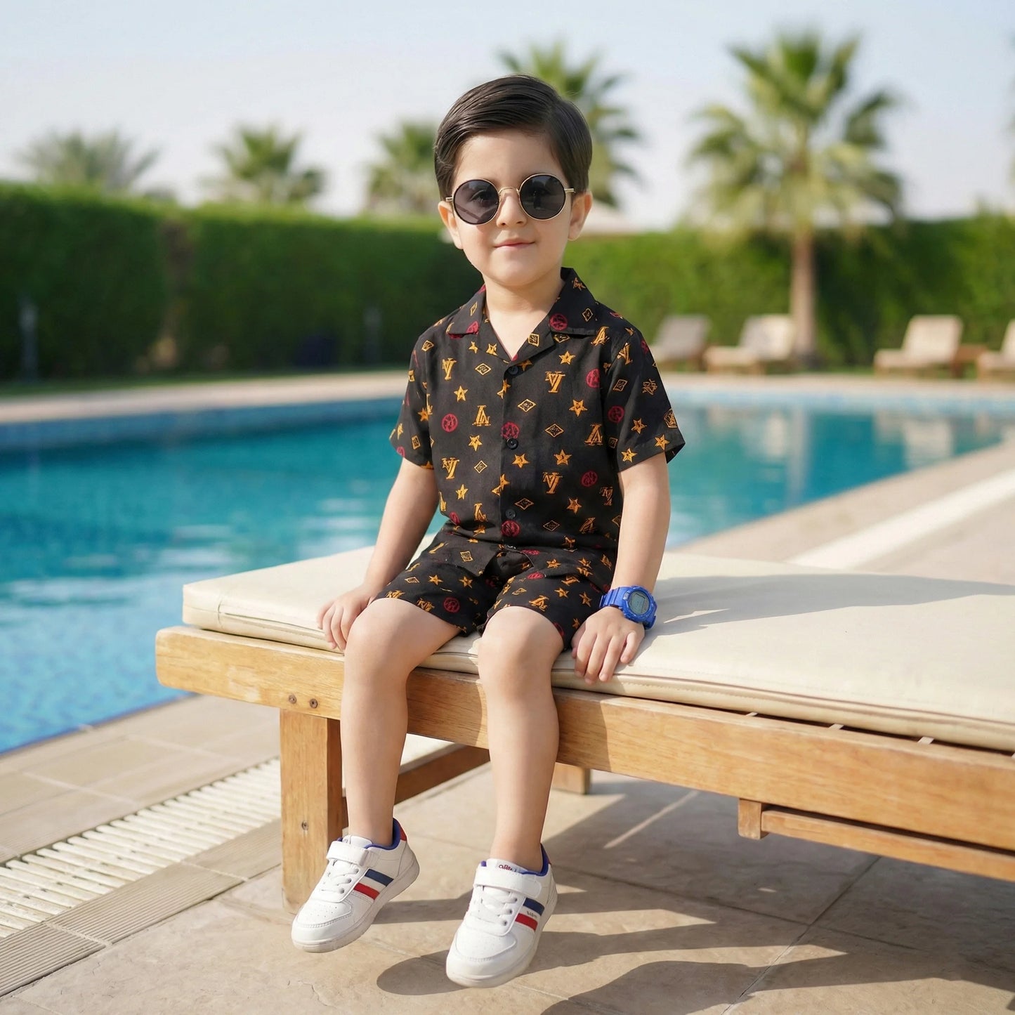 BLACK INFINITY KIDS CASUAL SET
