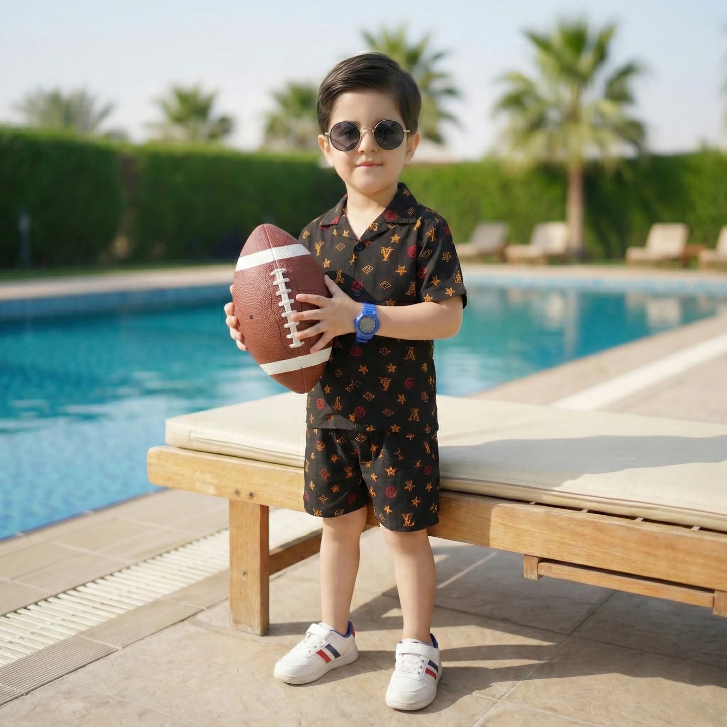 BLACK INFINITY KIDS CASUAL SET