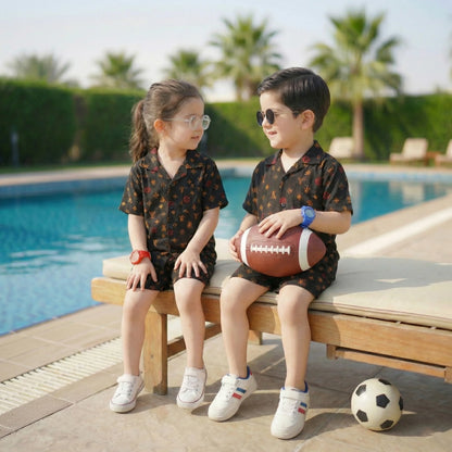 BLACK INFINITY KIDS CASUAL SET