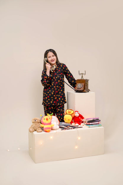 BLACK INFINITY KIDS PJ SET