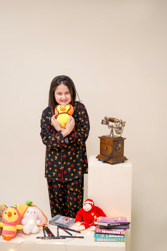 BLACK INFINITY KIDS PJ SET