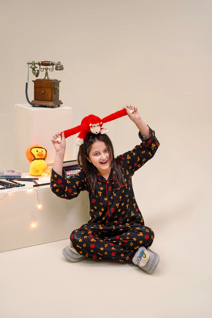 BLACK INFINITY KIDS PJ SET