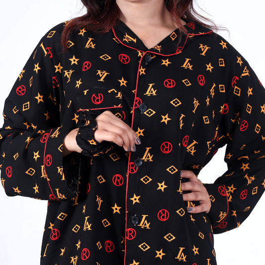 BLACK INFINITY PJ SET