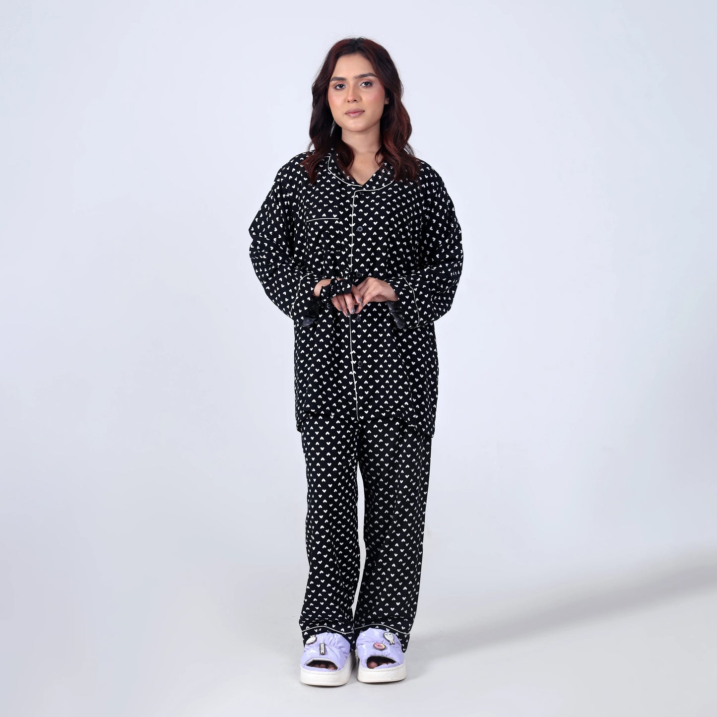 BLACK PRETTY PJ SET