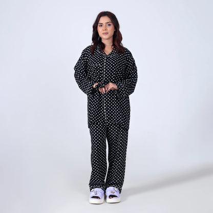 BLACK PRETTY PJ SET
