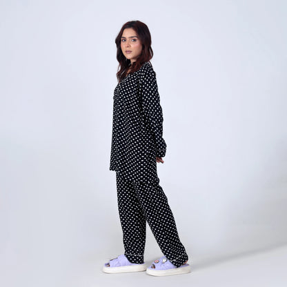 BLACK PRETTY PJ SET