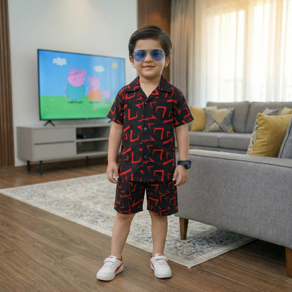 BLACK SHARP KIDS CASUAL SET