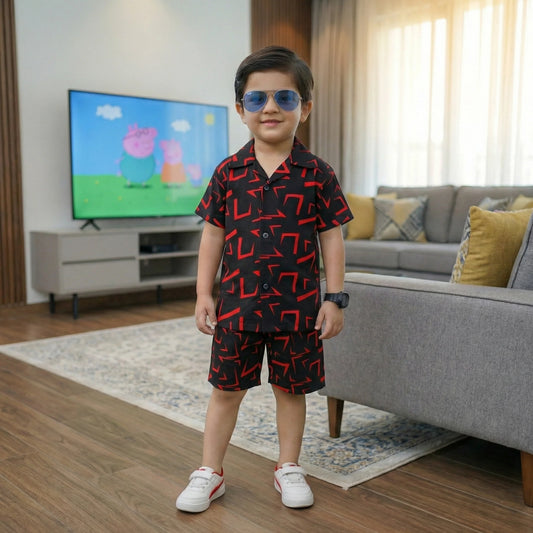 BLACK SHARP KIDS CASUAL SET