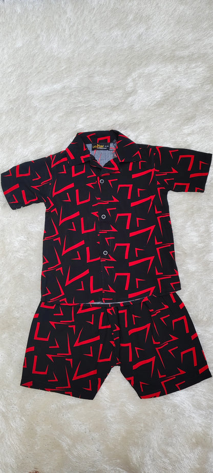 BLACK SHARP KIDS CASUAL SET