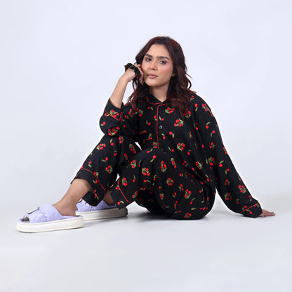 BLACK TULIPS PJ SET