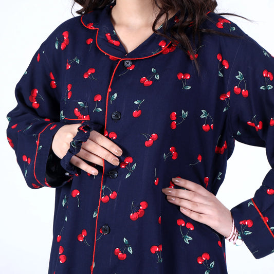 BLUE CHERRIES PJ SET