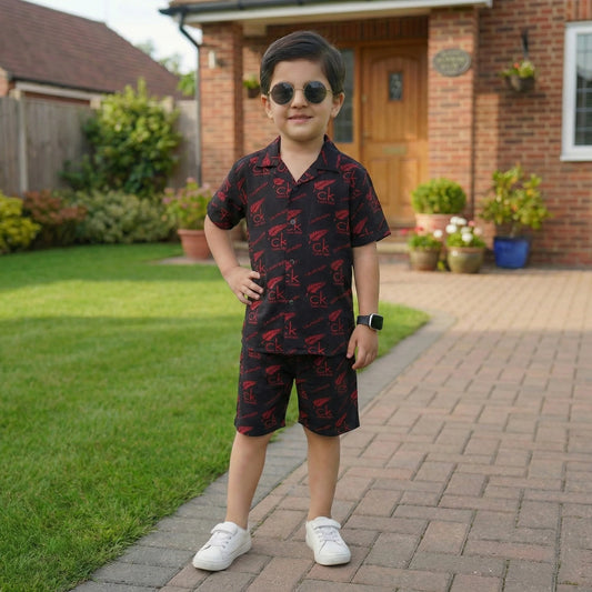 CALVIN BLACK KIDS CASUAL SET
