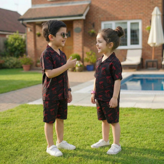 CALVIN BLACK KIDS CASUAL SET