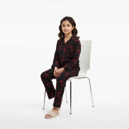 CALVIN BLACK KIDS PJ SET