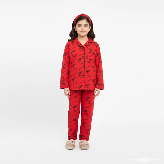 CALVIN RED KIDS PJ SET