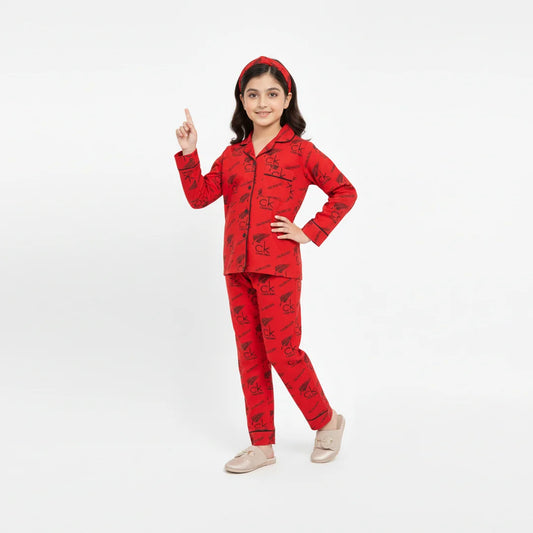 CALVIN RED KIDS PJ SET