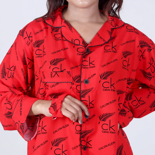 CALVIN RED PJ SET